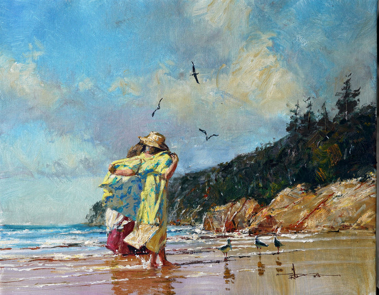 Sister Time at Coolum Beach by Robert Hagan