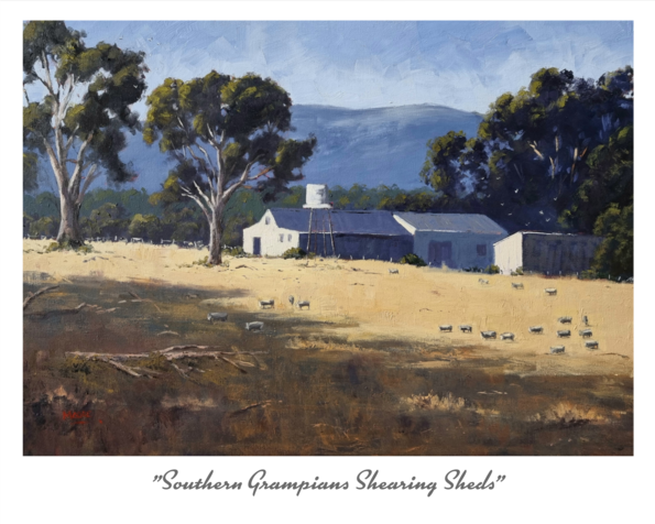 8 x 10" Southern Grampians Shearing Shed