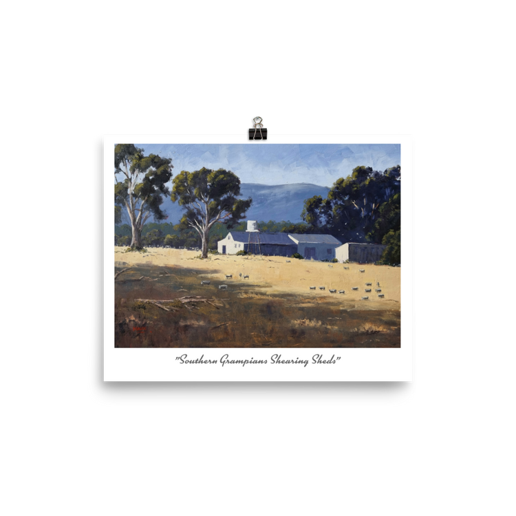 8 x 10" Southern Grampians Shearing Shed