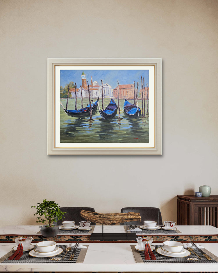 Venice Gondola's After A Passing Storm